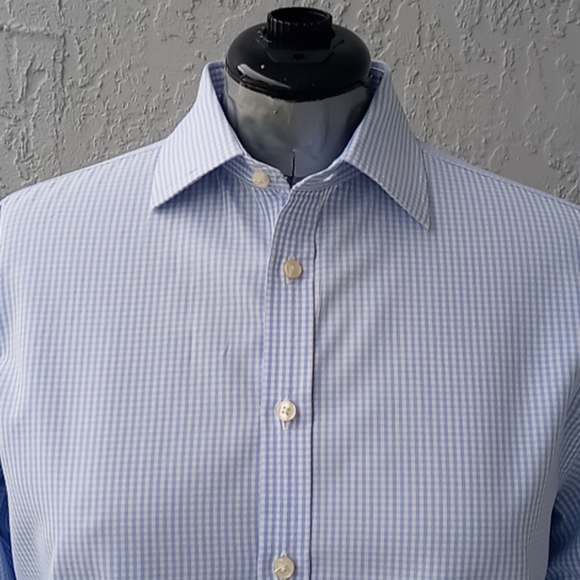 Thomas Pink Men's French Cuff Check Dress Shirt - Picture 1 of 17